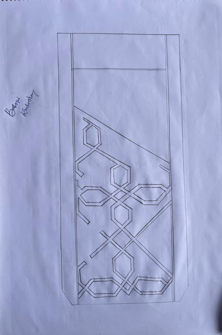 Geometric Monogram Alignment Sketch