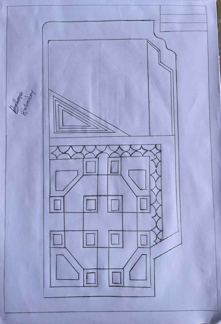 High Density Monogram Stitch Sketch